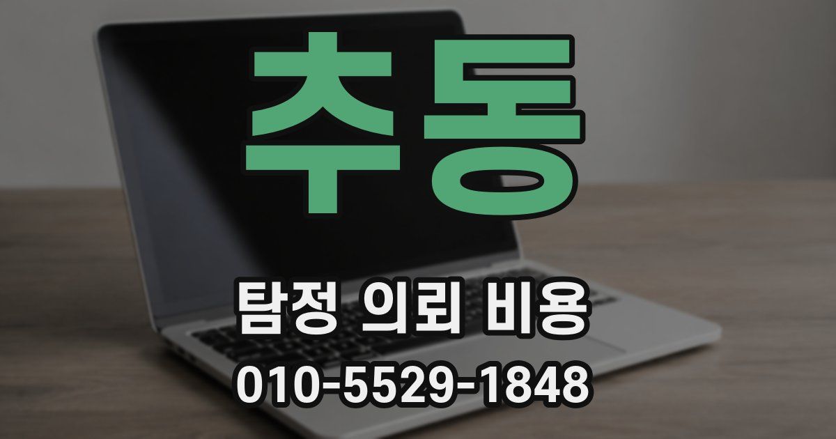추동 탐정 의뢰 비용