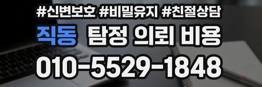 직동 탐정 의뢰 비용