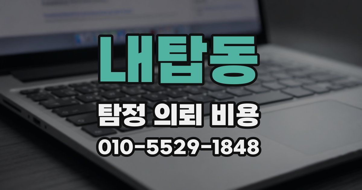 내탑동 탐정 의뢰 비용