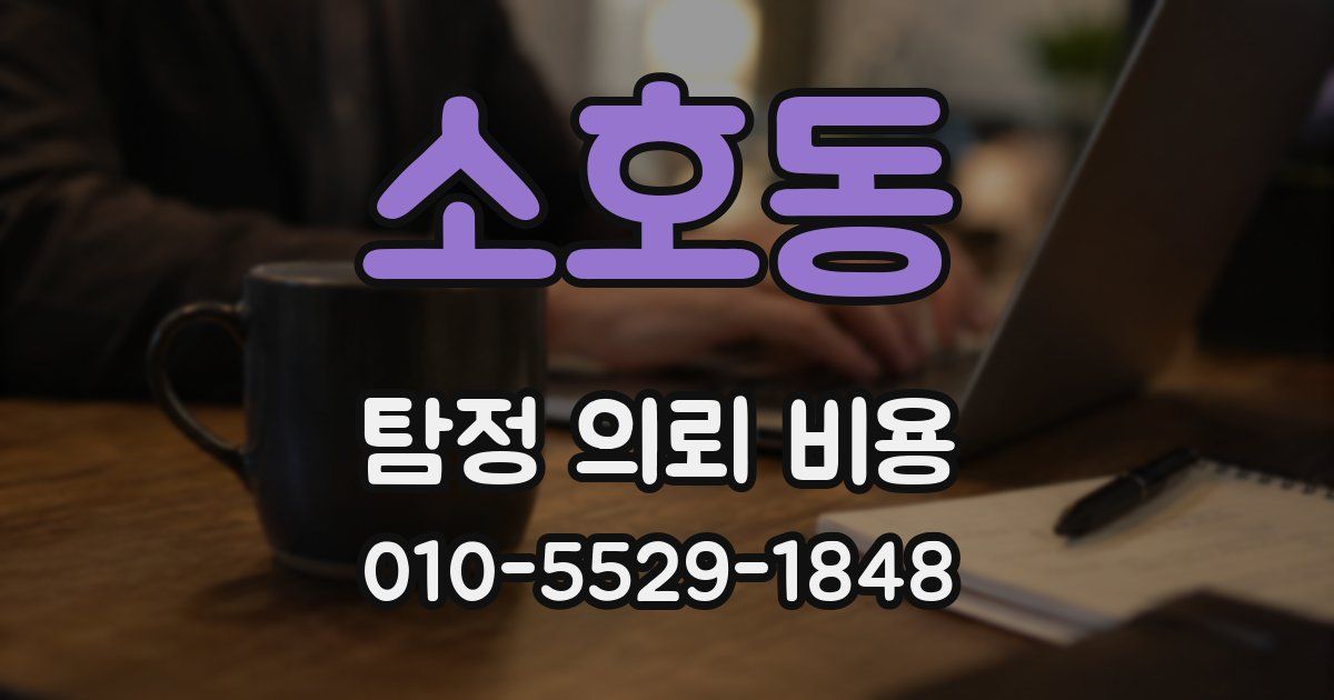 소호동 탐정 의뢰 비용