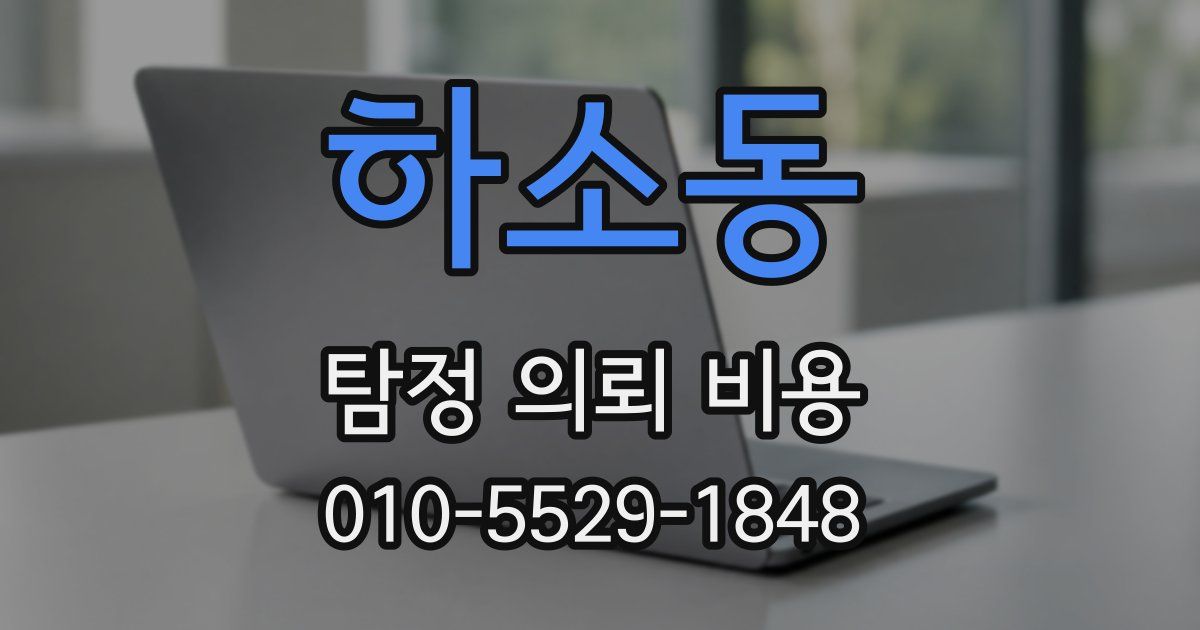 하소동 탐정 의뢰 비용