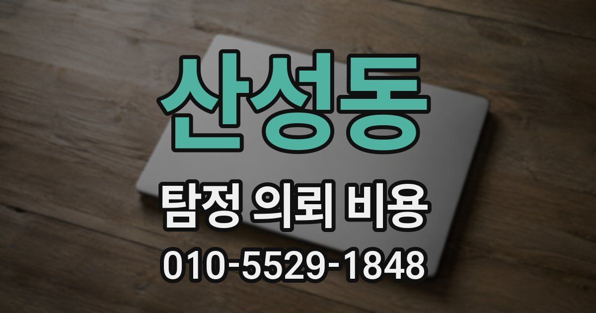 산성동 탐정 의뢰 비용