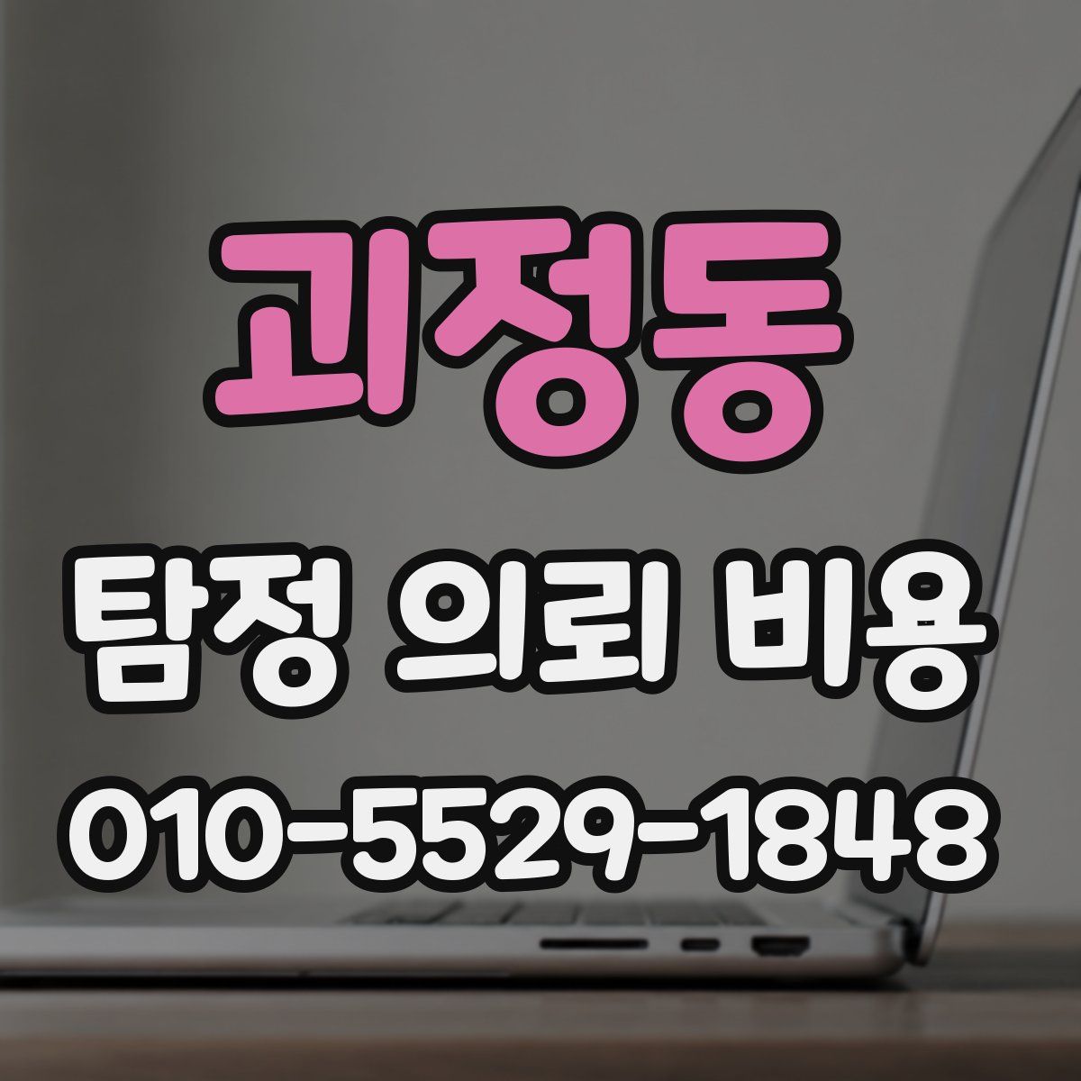 괴정동 탐정 의뢰 비용