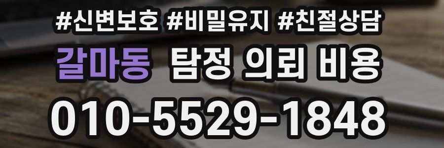 갈마동 탐정 의뢰 비용