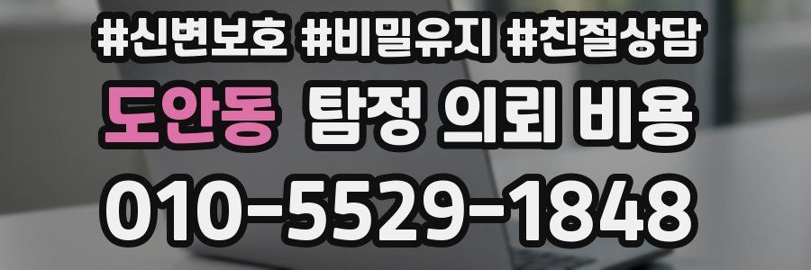 도안동 탐정 의뢰 비용