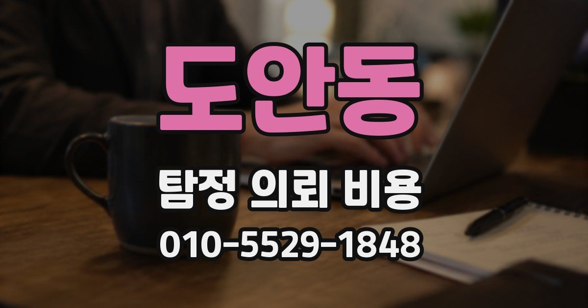 도안동 탐정 의뢰 비용