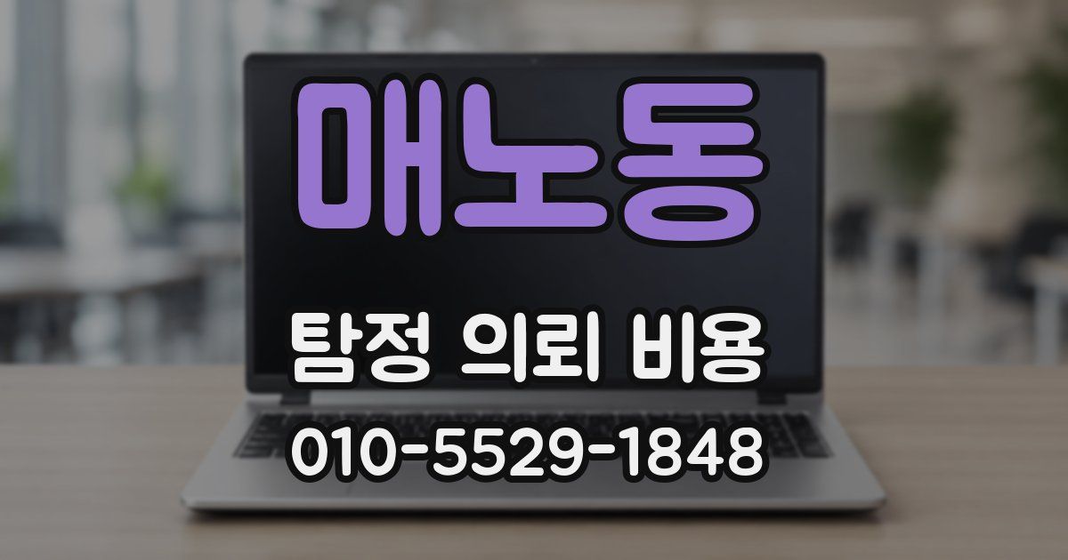 매노동 탐정 의뢰 비용