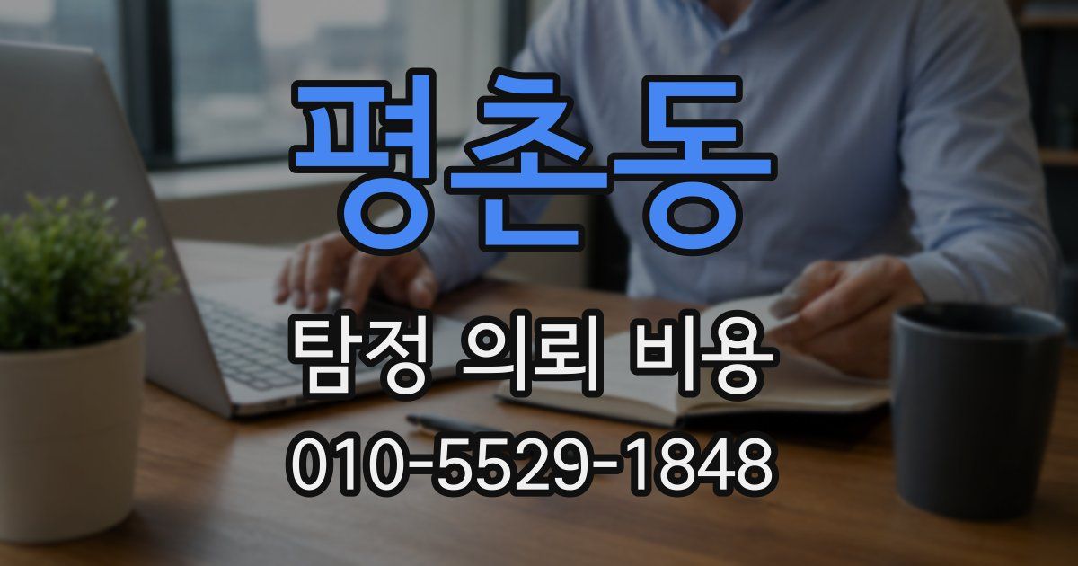 평촌동 탐정 의뢰 비용