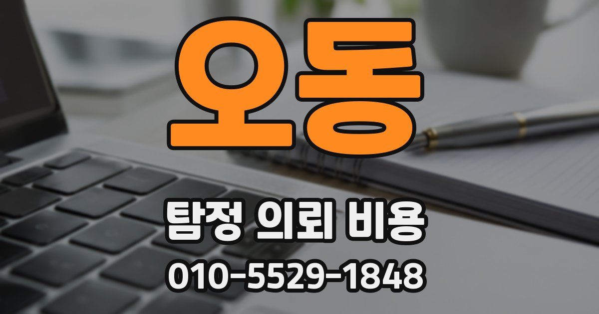 오동 탐정 의뢰 비용