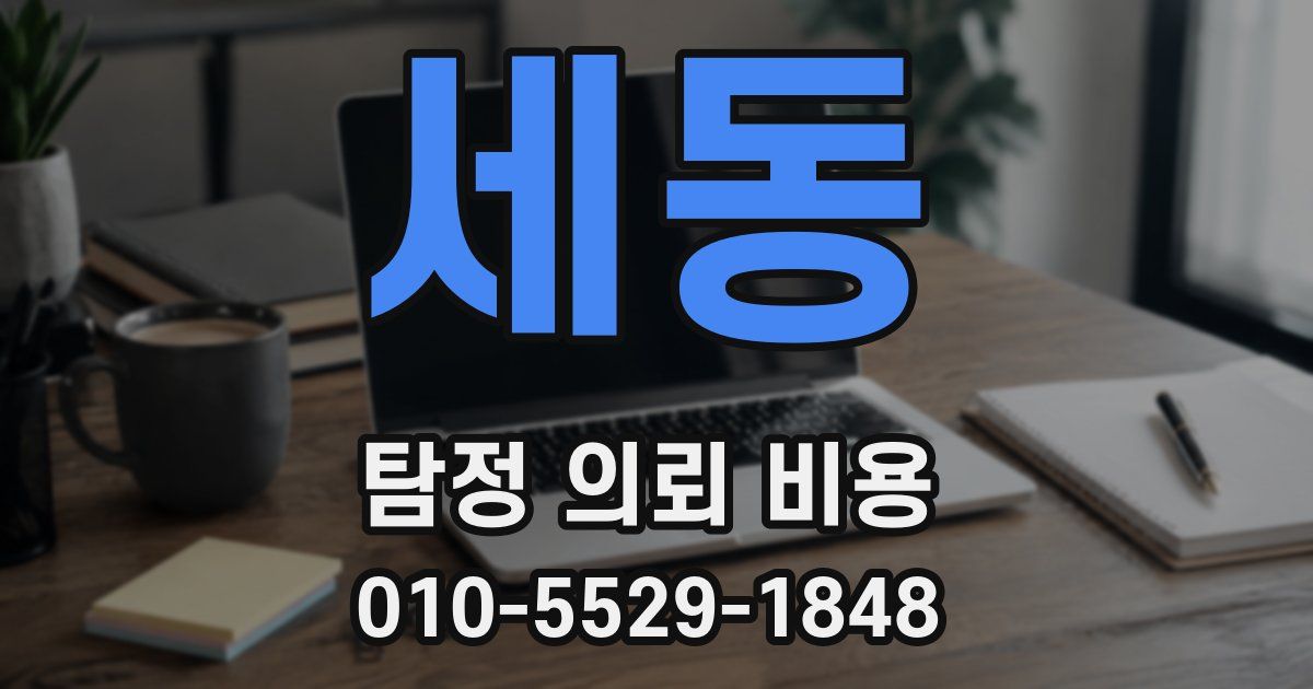 세동 탐정 의뢰 비용