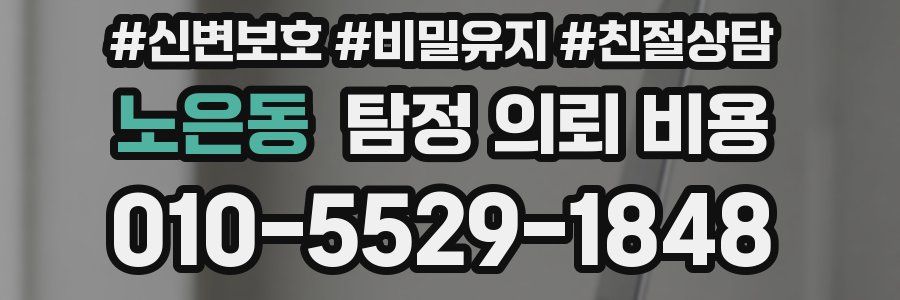노은동 탐정 의뢰 비용