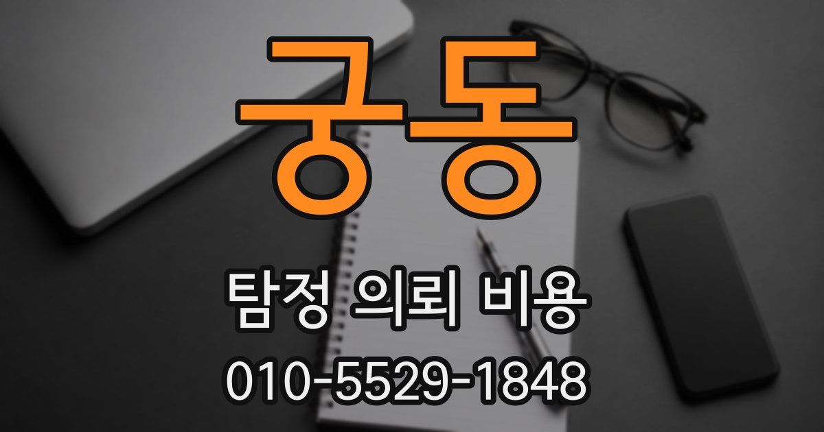 궁동 탐정 의뢰 비용