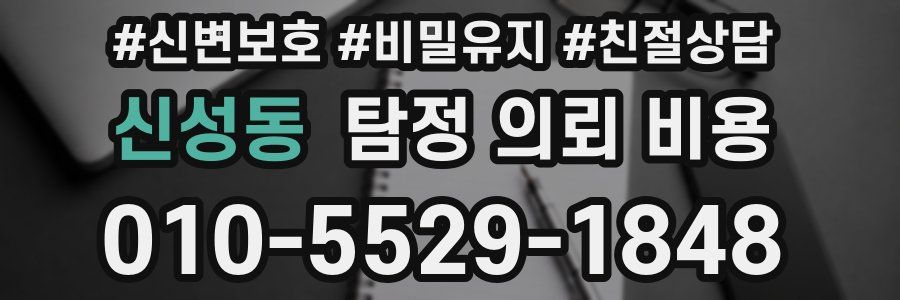 신성동 탐정 의뢰 비용