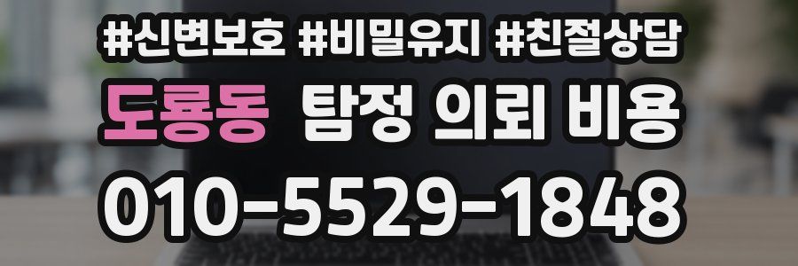 도룡동 탐정 의뢰 비용