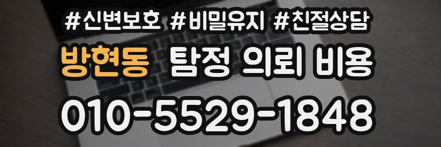 방현동 탐정 의뢰 비용