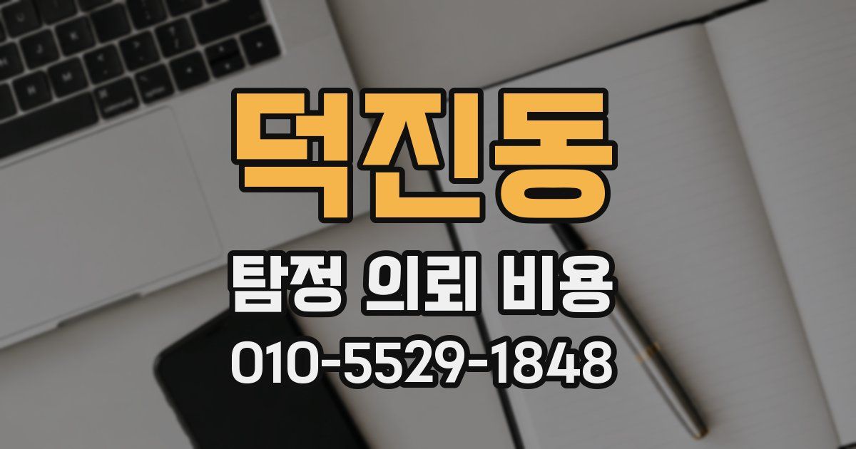 덕진동 탐정 의뢰 비용