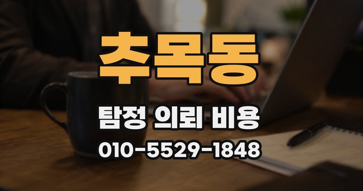 추목동 탐정 의뢰 비용