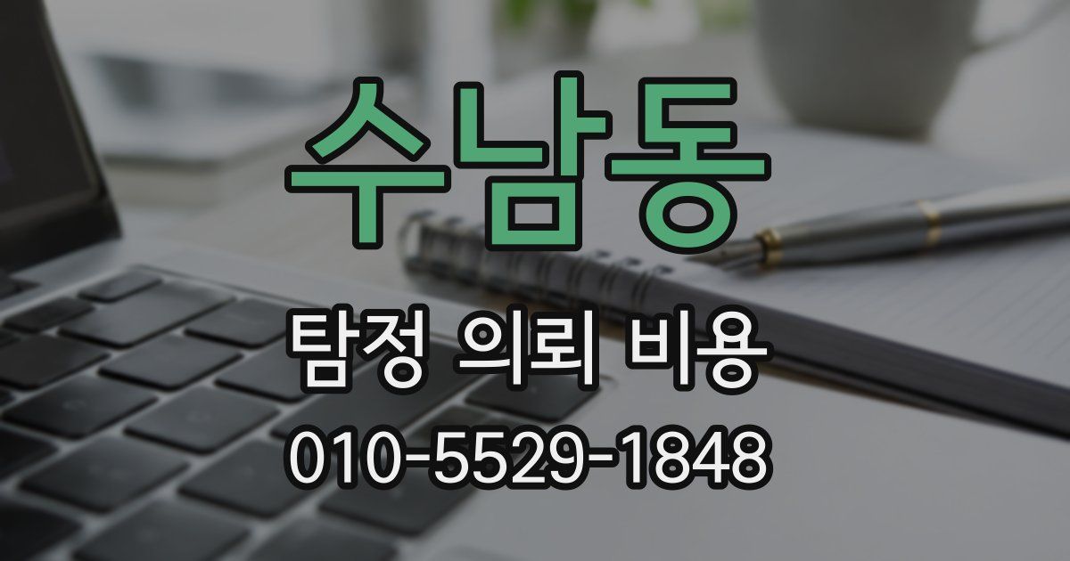 수남동 탐정 의뢰 비용