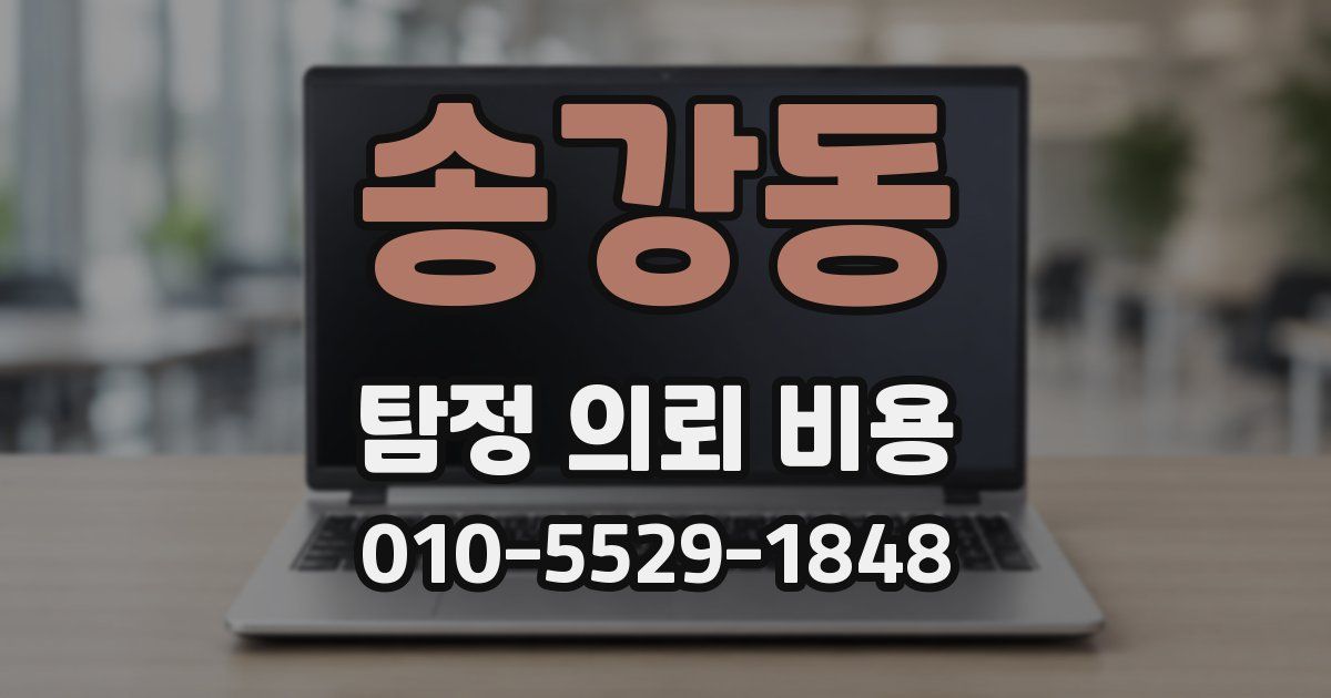 송강동 탐정 의뢰 비용