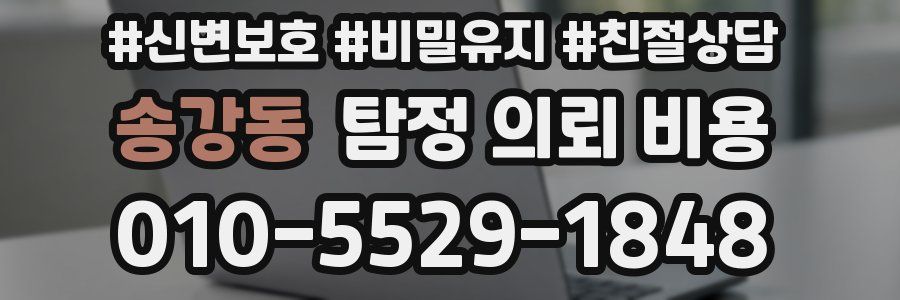 송강동 탐정 의뢰 비용