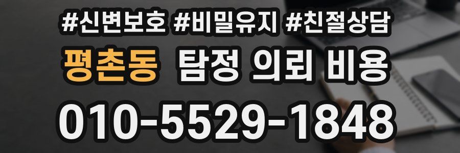 평촌동 탐정 의뢰 비용