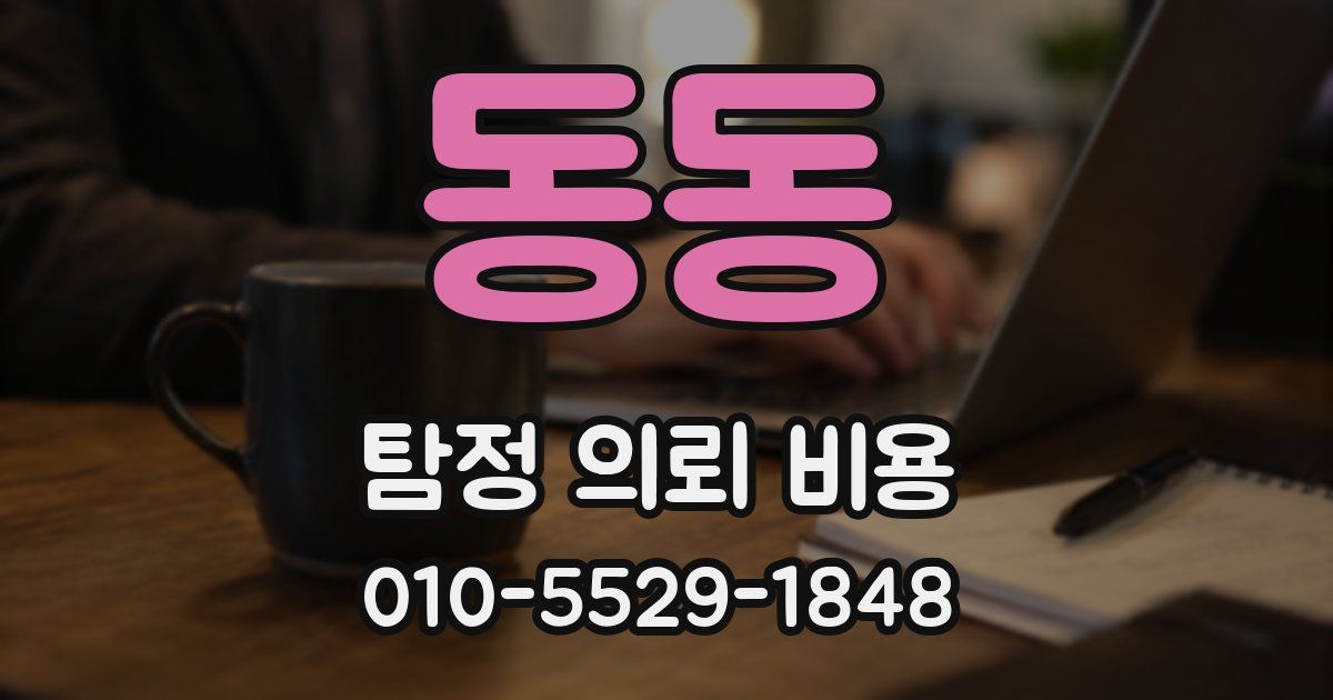동동 탐정 의뢰 비용