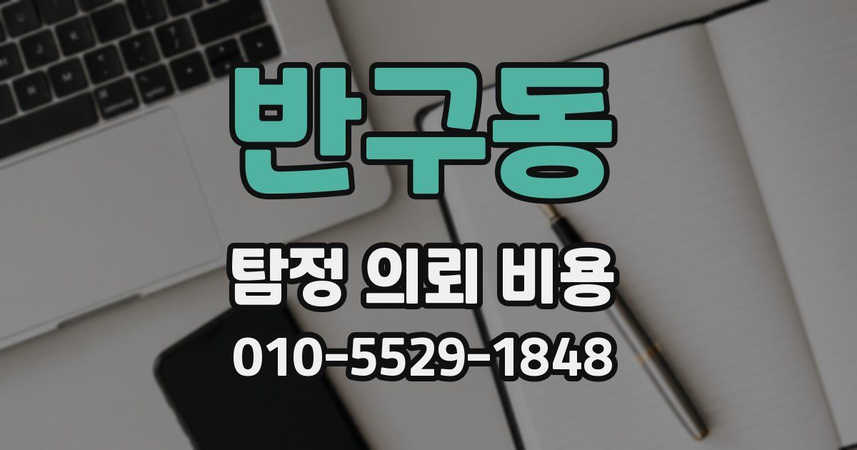 반구동 탐정 의뢰 비용