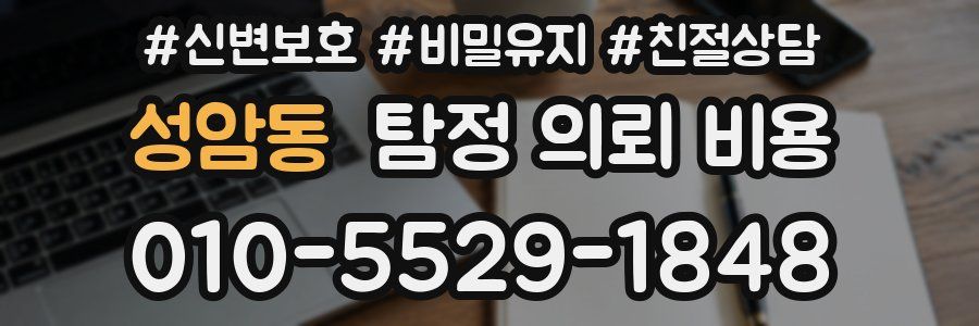 성암동 탐정 의뢰 비용