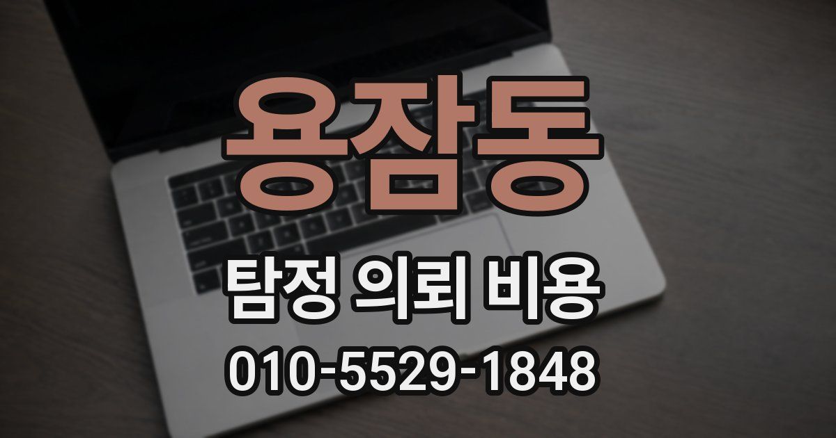 용잠동 탐정 의뢰 비용