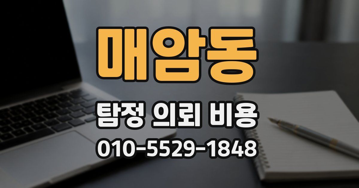 매암동 탐정 의뢰 비용