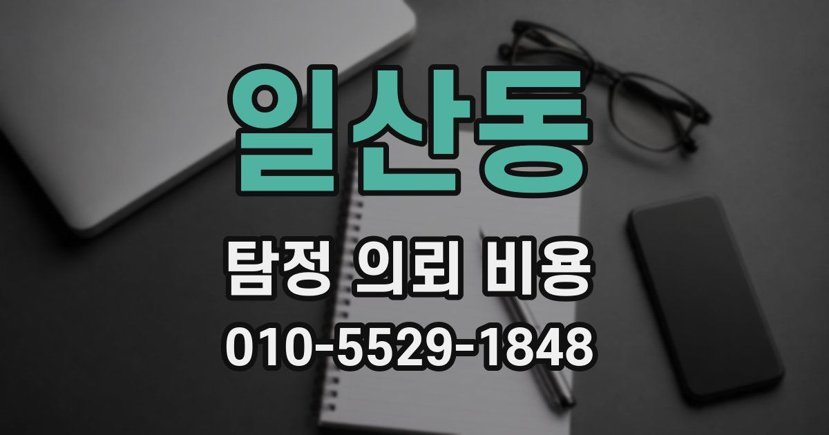 일산동 탐정 의뢰 비용