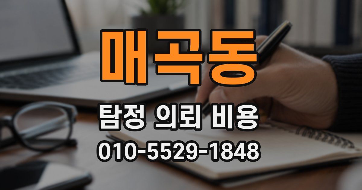 매곡동 탐정 의뢰 비용