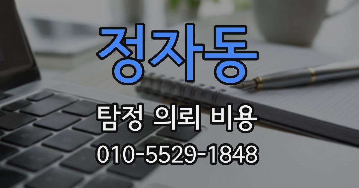 정자동 탐정 의뢰 비용