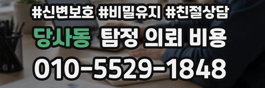 당사동 탐정 의뢰 비용