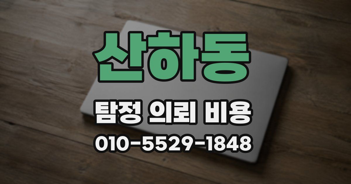산하동 탐정 의뢰 비용