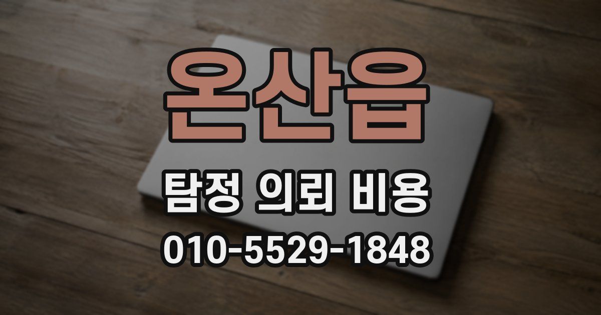 온산읍 탐정 의뢰 비용