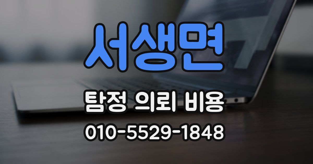 서생면 탐정 의뢰 비용