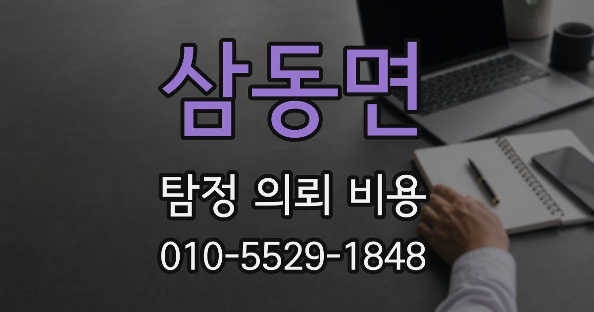 삼동면 탐정 의뢰 비용