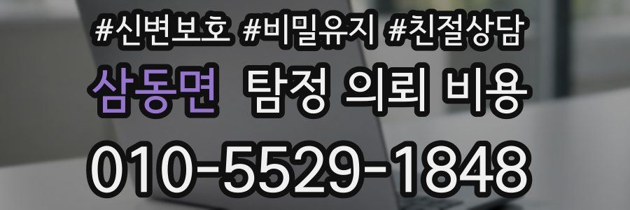 삼동면 탐정 의뢰 비용