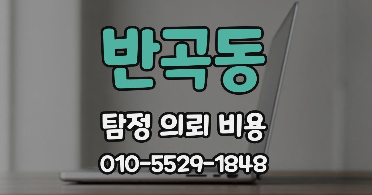 반곡동 탐정 의뢰 비용