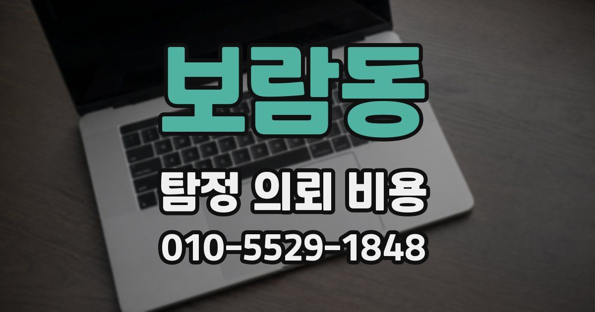 보람동 탐정 의뢰 비용