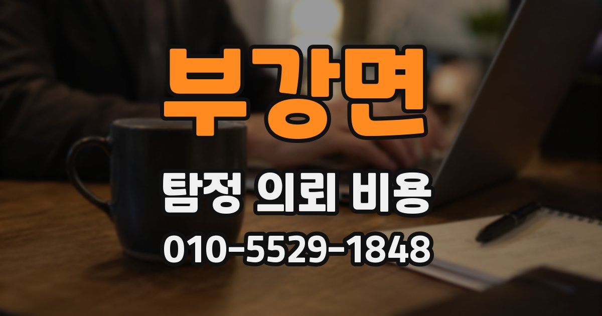 부강면 탐정 의뢰 비용