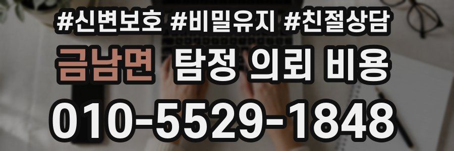 금남면 탐정 의뢰 비용