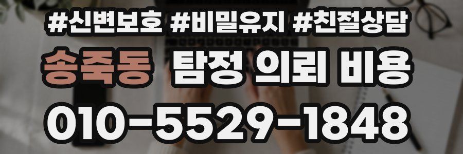 송죽동 탐정 의뢰 비용