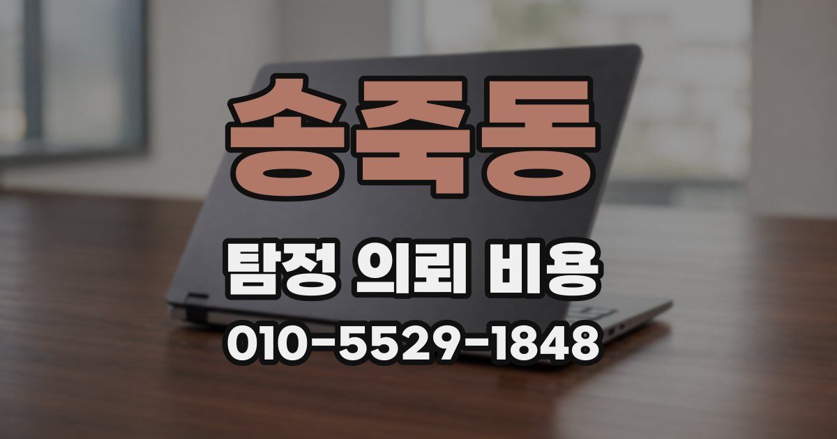 송죽동 탐정 의뢰 비용
