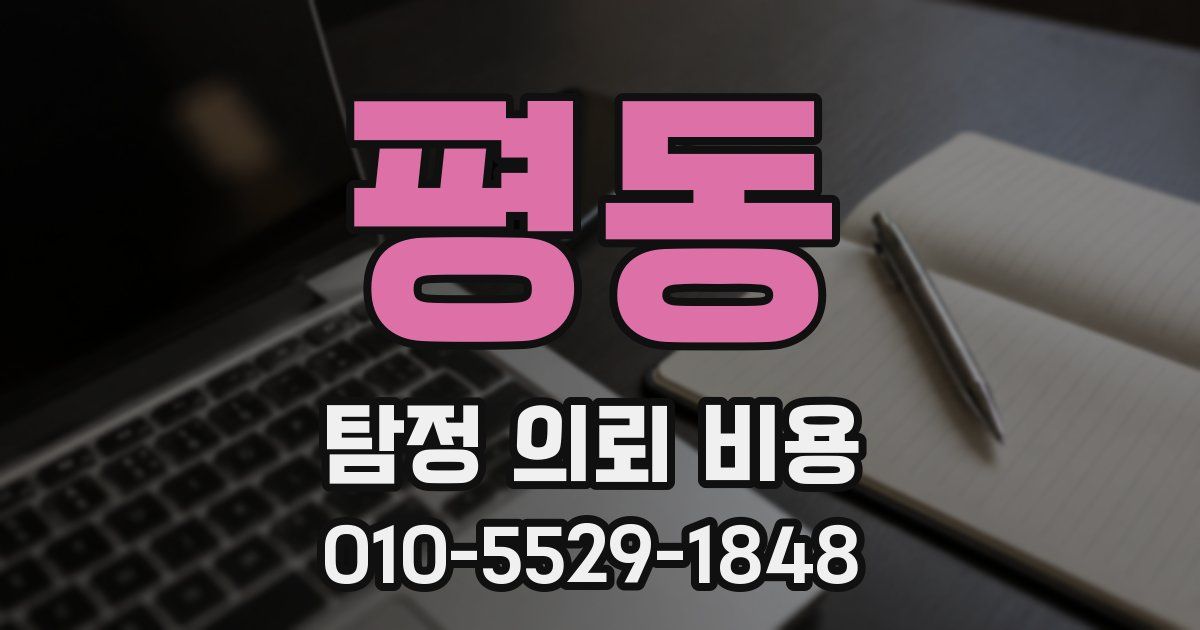 평동 탐정 의뢰 비용