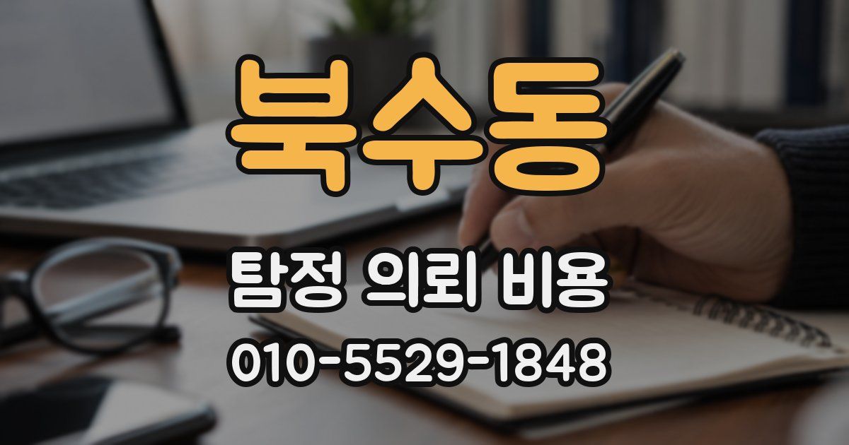 북수동 탐정 의뢰 비용