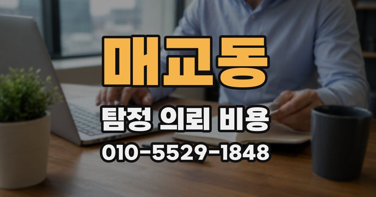 매교동 탐정 의뢰 비용
