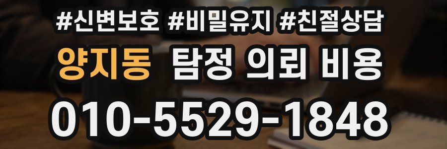 양지동 탐정 의뢰 비용
