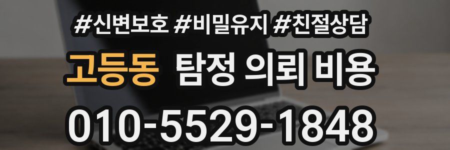 고등동 탐정 의뢰 비용